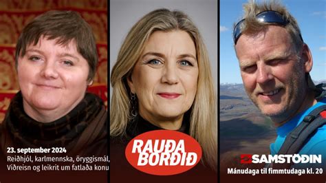 Rauða borðið 23 sept Reiðhjól karlmennska öryggismál Viðreisn og