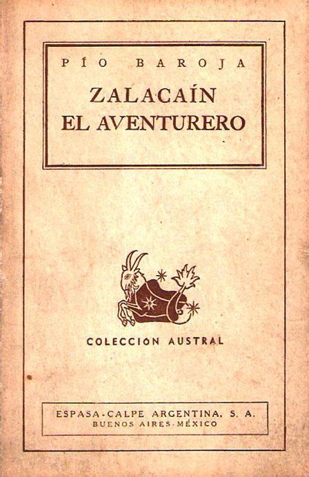 Zalaca N El Aventurero P O Baroja Aventurero Espa Ol Buenos