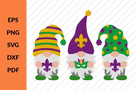 Gnome Mardi Gras Svg Graphic By Cute Paw Creative Fabrica