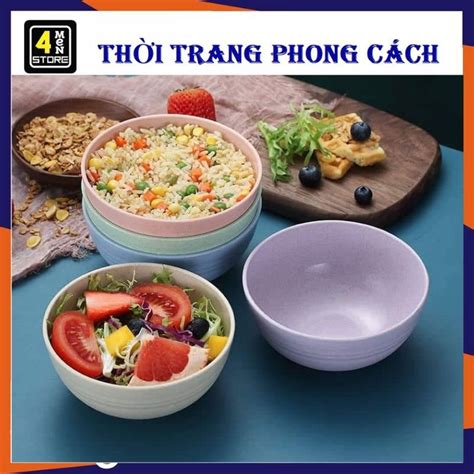 Chén Ăn Cơm Chất Liệu Lúa Mạch An Toàn 12cm Pastel Cao Cấp Bát Nhựa