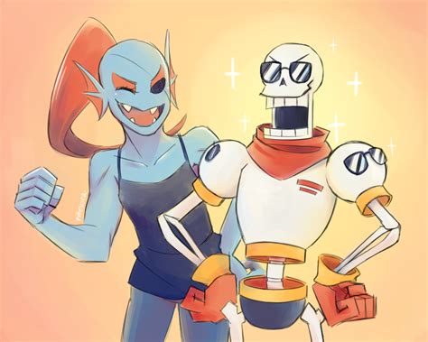 Papyrus And Undyne Fanart • Rundertale Undertale Undertale