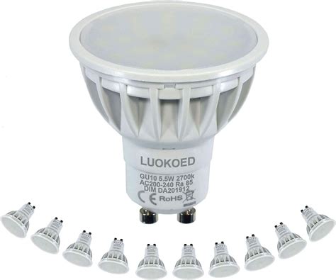 Ampoule LED Spot Culot Gu10 Blanc Chaud 2700 3000K Dimmable 5 5W