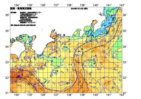 広域版海の天気図2024年7月10日 東京都島しょ農林水産総合センター