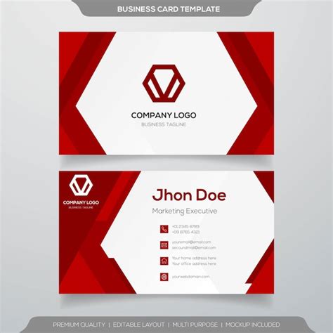 Premium Vector Minimalist Business Card Template