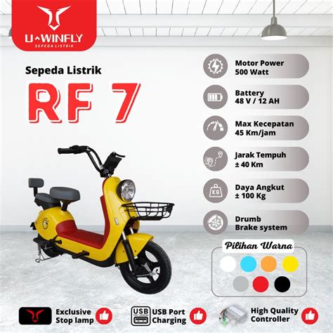 Jual Uwinfly Sepeda Motor Listrik Redfish Rf Garansi Resmi Tahun