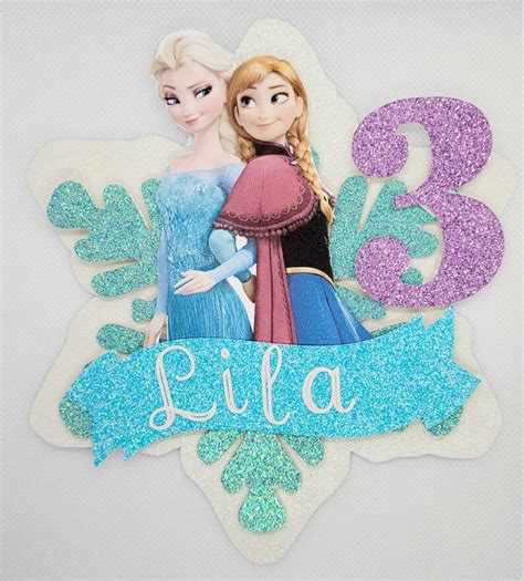 Custom Frozen Inspired Cake Topper Etsy