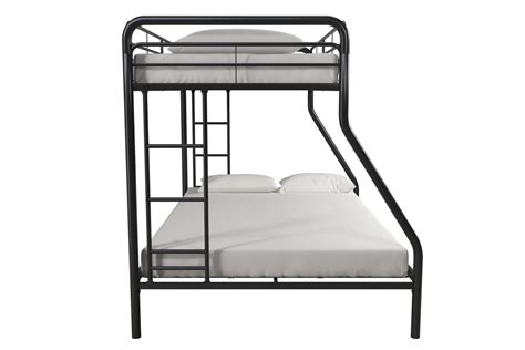 Dhp Dusty Twin Over Full Metal Bunk Bed With Secured Ladders Black