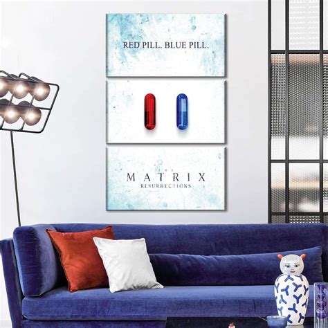 Matrix Resurrections Red Pill Blue Pill Wall Art Canvas Prints Art