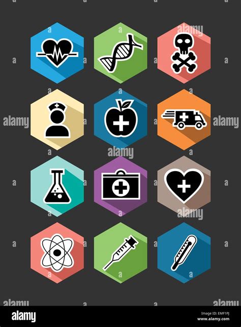 Medical Icons Hospital Stock Vector Images Alamy