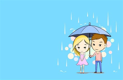 Premium Vector Couple Under An Umbrella