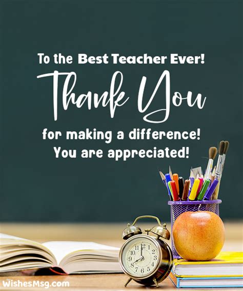 120 Thank You Teacher Messages And Quotes Wishesmsg