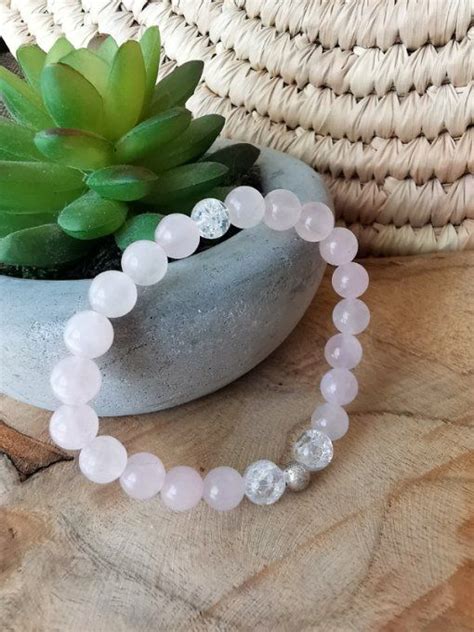 Bracelet En Quartz Rose Et Cristal De Roche Luniversdesadaleane Fr