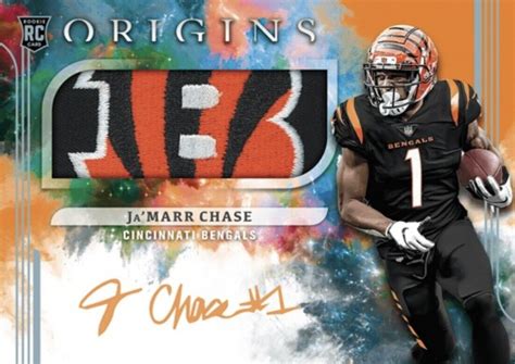 Origins Jamarr Chase Rookie Patch Auto Rpa Rc Nfl Blitz Digital