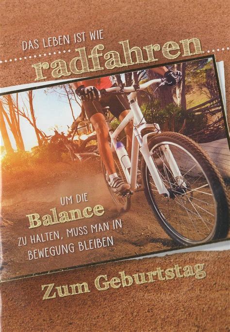 Tiptop Home Karte Zum Geburtstag Radfahren B6 Umschlag Amazon De