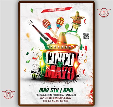 Cinco De Mayo Party Flyer 5 De Mayo Invitation Mexico Etsy