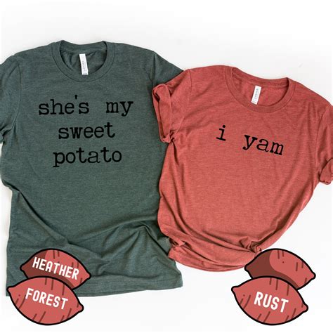 Shes My Sweet Potato I Yam Shirts He Is My Sweet Potato Shirt Couples Thanksgiving Shirts Funny