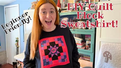 How To Add A Quilt Block To A Sweatshirt Easy Quilting Tutorial Youtube