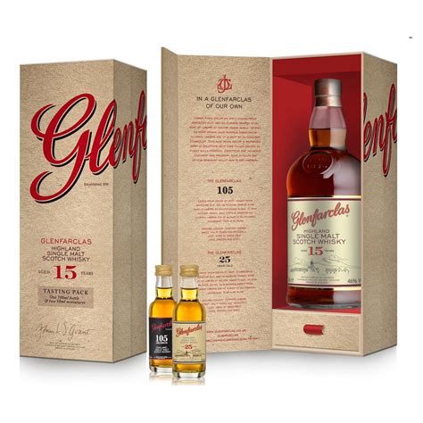 Glenfarclas Limited Edition 15 Year Old Whisky Gift Pack Bottled Boxed