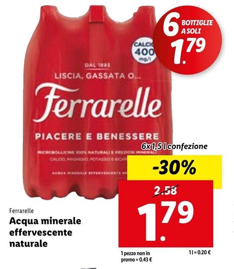 Ferrarelle Acqua Minerale Effervescente Naturale 6x1 5l Confezione