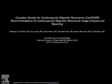 Canadian Society For Cardiovascular Magnetic Resonance Canscmr