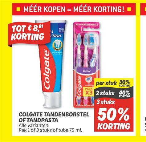 Colgate Tandenborstel Of Tandpasta Pak 1 Of 3 Stuks Of Tube 75 Ml