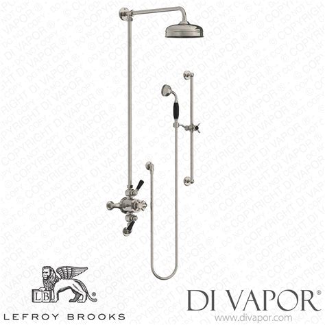 Lefroy Brooks Classic Black Dual Control Thermostatic Valve With Riser