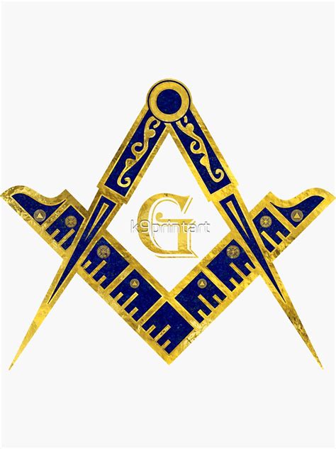 Freemasonry Symbol Square And Compasses Sticker For Sale By K9printart Redbubble