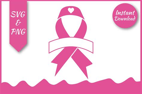 Breast Cancer Ribbon Monogram SVG PNG Graphic By MurtazaDesignStudio