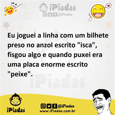 Eu Joguei A Linha Um Bilhete Preso No Anzol Escrito Isca Fisgou