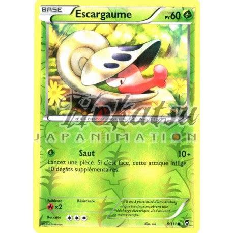 Achat Pkm Reverse Escargaume Xy Poings Furieux Pokemon Hokatsu