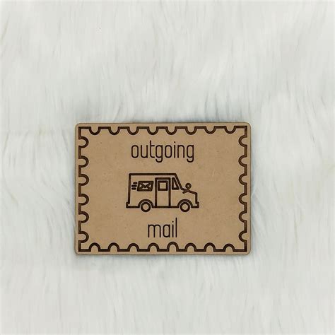 Outgoing Mail Pickup Magnet Horizontal Wood Or Acrylic Mailbox