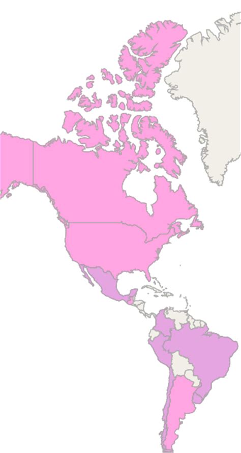 Americas Map 4 Bright Color Scheme High Detailed Political Map Of Images