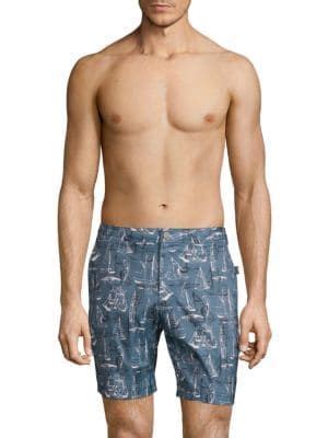 Onia Ship Sketch Calder Swim Trunks In Blue ModeSens Onia Swim