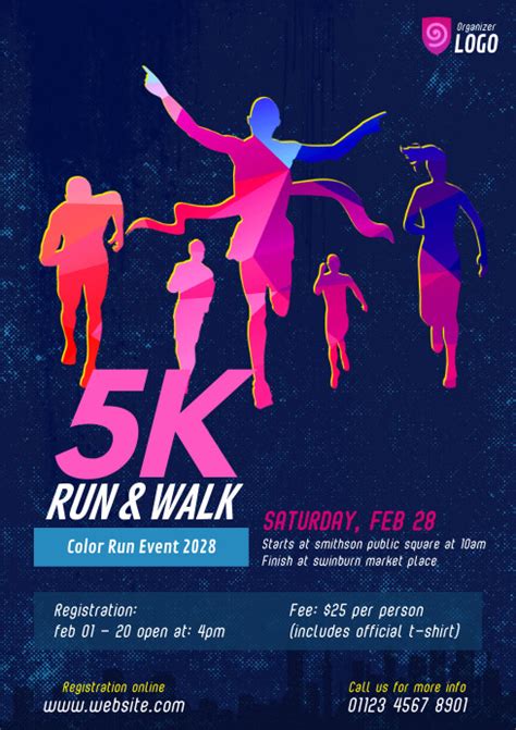 5k Run And Walk Event Flyer Template Postermywall