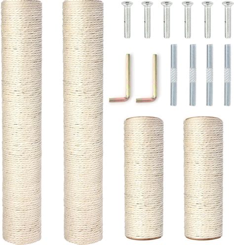 Powerking Natural Sisal Replacement Scratching Post Pieces M Cat