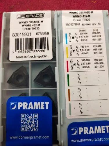 Carbide CVD WNMG 080408 PRAMET Turning Insert Material Grade M T9325