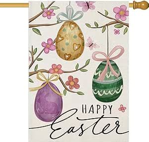 Amazon Ekorest Happy Easter House Flags For Outdoor Decoration