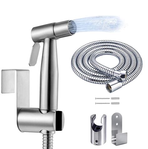 Handheld Bidet Sprayer Kit Frap Stainless Steel Brushed Nickel Sprayer