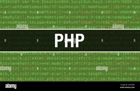 Php With Binary Code Digital Technology Background Abstract Background