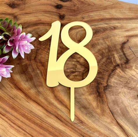 Acrylic Rose Gold Mirror Number 60 Birthday Cake Topper Online Party