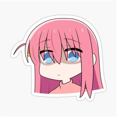 Bocchi The Rock Hitori Gotou Chibi Head Sticker For Sale By