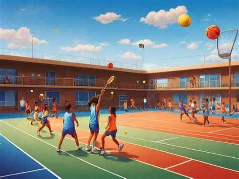 Fields And Courts Sports And Activities Premium Ai Generated Image