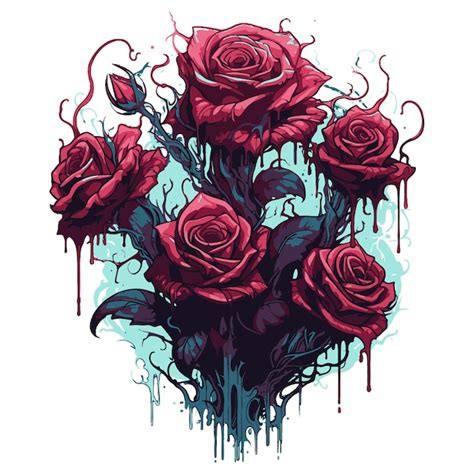 Pintura Acuarela De Rosas Vector Premium