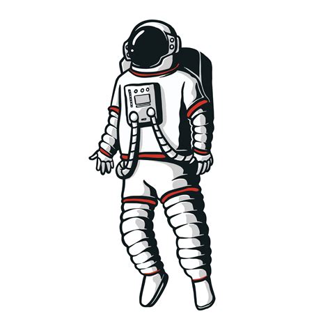 illustration réaliste d un astronaute flottant dessin vectoriel