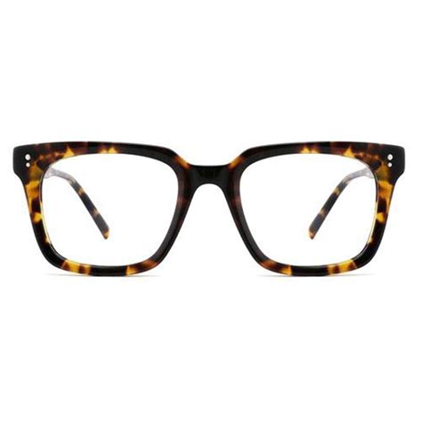 Fashion Square Acetate Men Women Crystal Demi Eyeglasses Lamination