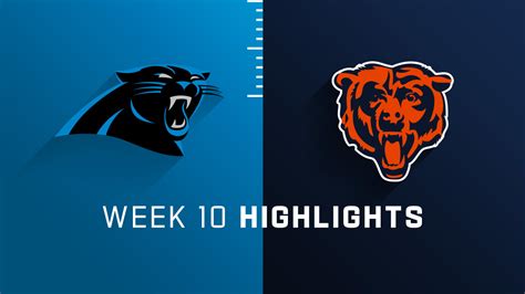 Carolina Panthers Vs Chicago Bears Highlights Week 10