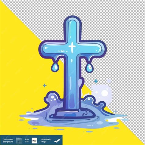 Premium PSD | Cross of Saint Peter Cartoon Vector Transparent ...