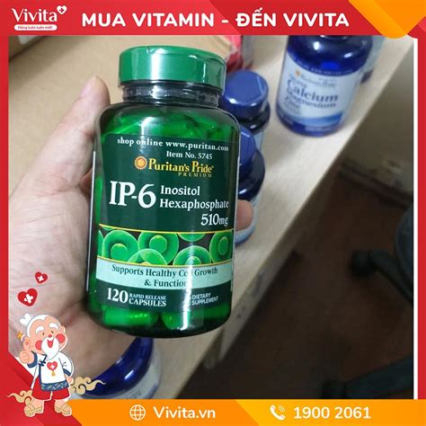 Puritans Pride Ip 6 Inositol Hexaphosphate 510mg Mới 120 Viên