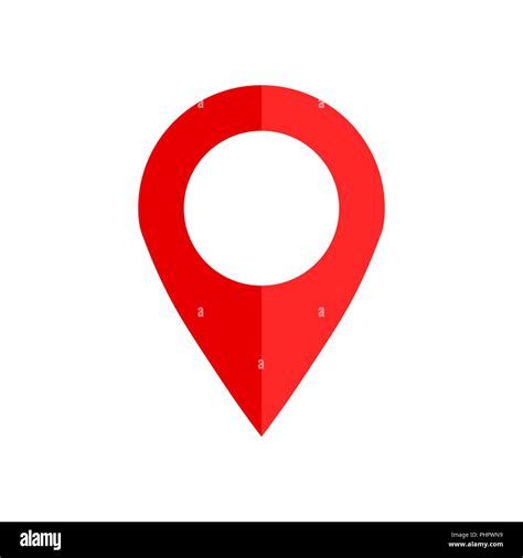 Pin Symbol Karte Im Flachen Stil Gps Navigation Vektor Illustration