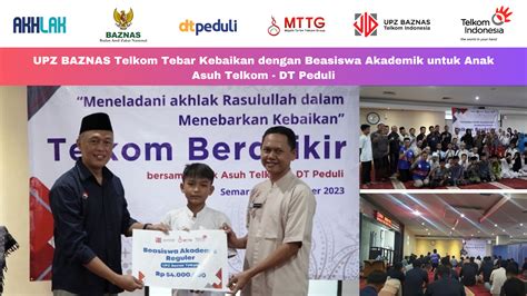 UPZ BAZNAS Telkom Tebar Kebaikan Dengan Beasiswa Akademik Untuk Anak